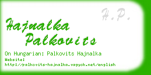 hajnalka palkovits business card